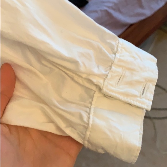 White Zipper Ruched Top - Picture 5 of 5